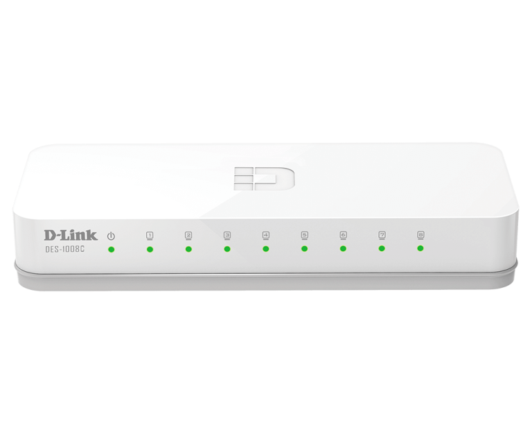سوئیچ شبکه مدل DES1008C برند D-Link Cat5 8Port